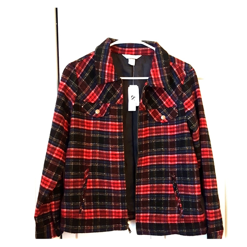 NWT Christopher & Banks Plaid Jacket